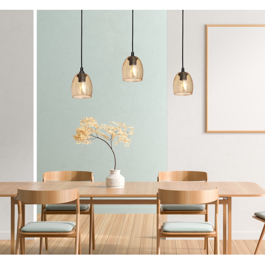 Hängeleuchte BRILLANT 3xE27/15W/230V beige