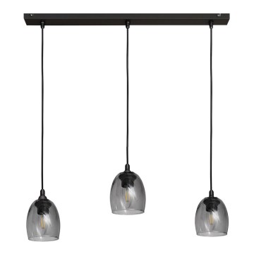 Hängeleuchte BRILLANT 3xE27/15W/230V grau