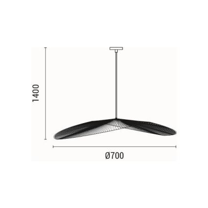 Hängeleuchte CALYPSO 1xE27/40W/230V d 70 cm Bambus