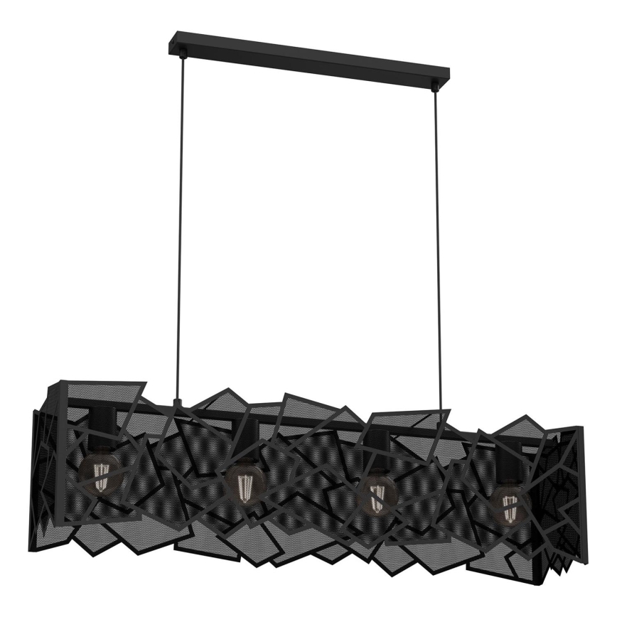 Hängeleuchte CAMO 4xE27/15W/230V schwarz
