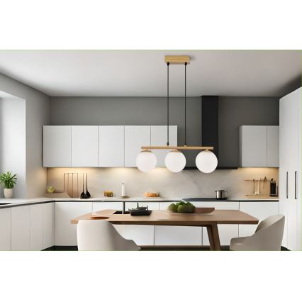 Hängeleuchte CARRINE 4xE14/40W/230V braun