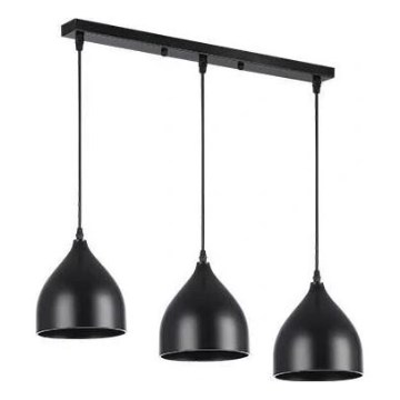 Hängeleuchte COMO 3xE27/60W/230V schwarz