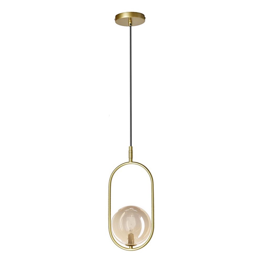 Hängeleuchte CORDEL 1xG9/28W/230V Messing/rauchig beige