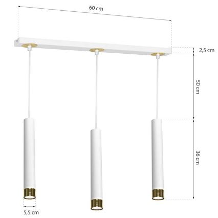 Hängeleuchte DANI 3xGU10/8W/230V