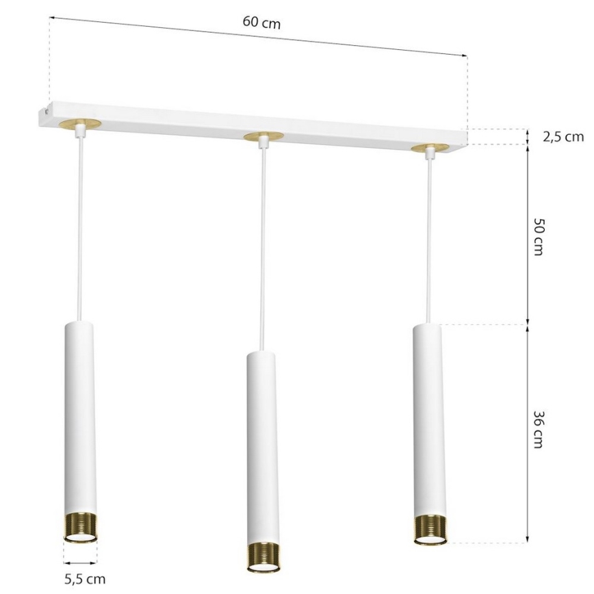 Hängeleuchte DANI 3xGU10/8W/230V