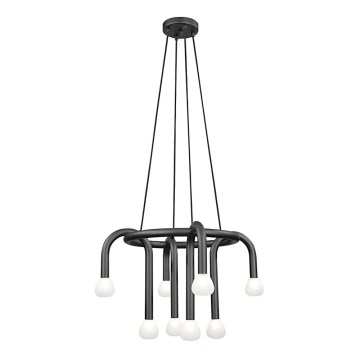 Hängeleuchte DELORI mit Seilaufhängung 8xG9/28W/230V schwarz