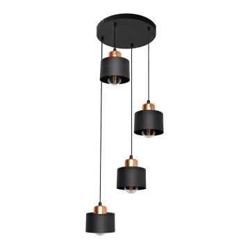 Hängeleuchte EDISON 4xE27/15W/230V