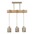 Hängeleuchte ELEN an Kabel, 3xE27/35W/230V, Beige/Gold/Braun