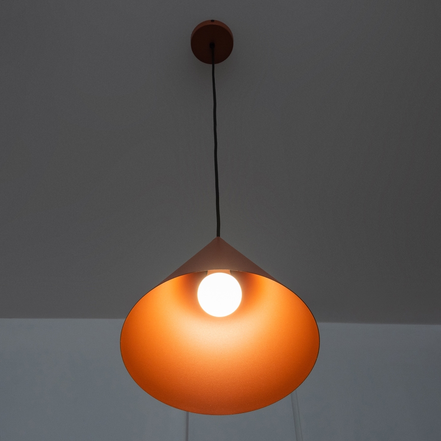 Hängeleuchte ETNA II an Kabel 1xE27/15W/230V Ø 25 cm orange