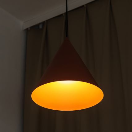 Hängeleuchte ETNA II an Kabel 1xE27/15W/230V Ø 25 cm orange