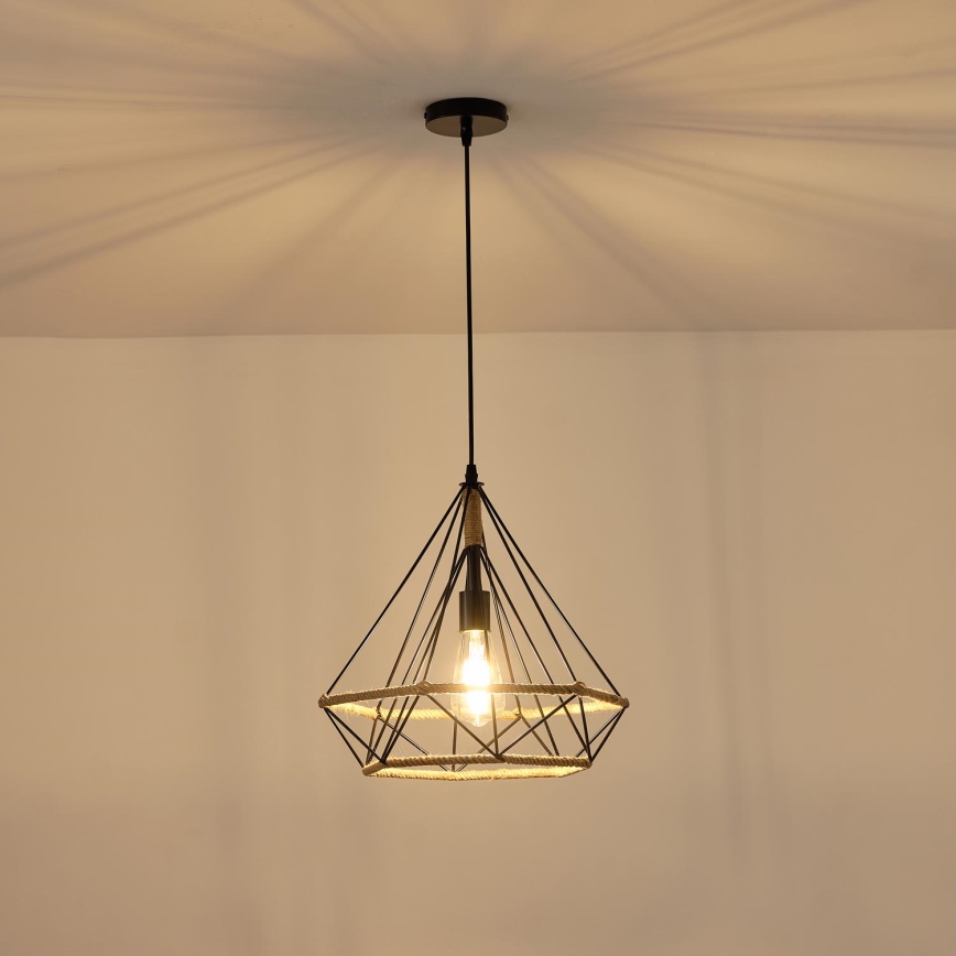 Hängeleuchte FLARE 1xE27/15W/230V d 38 cm beige