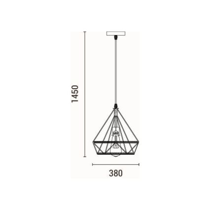 Hängeleuchte FLARE 1xE27/15W/230V d 38 cm beige