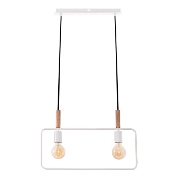 Hängeleuchte FRAME 2xE27/60W/230V weiß