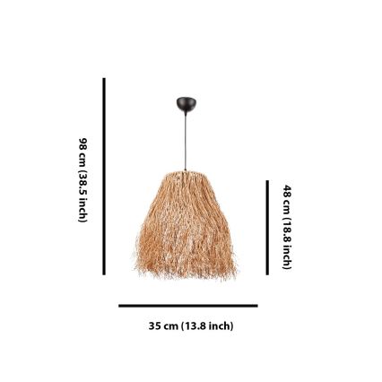 Hängeleuchte FRINGE 1xE27/40W/230V Raffia