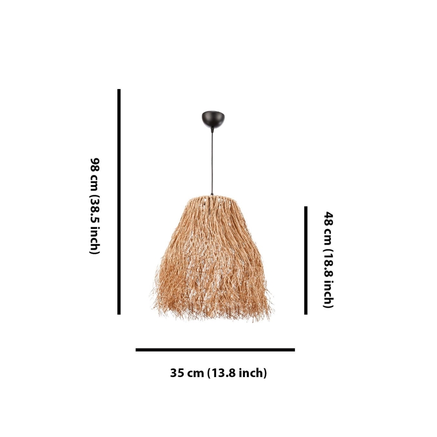 Hängeleuchte FRINGE 1xE27/40W/230V Raffia