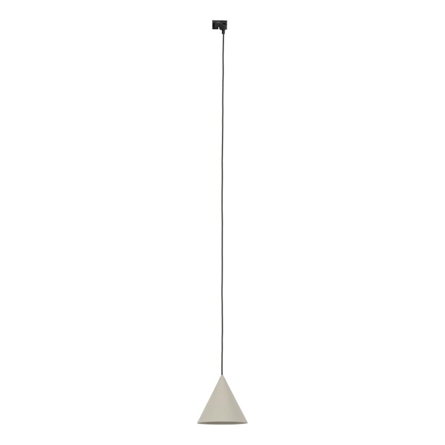 Hängeleuchte für 1-Phasen-Schienensystem CONO 1xE27/15W/230V schwarz/beige