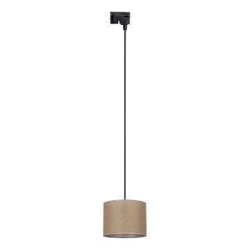 Hängeleuchte für 1-Phasen-Schienensystem TRACER 1xE27/15W/230V d 20 cm schwarz/braun