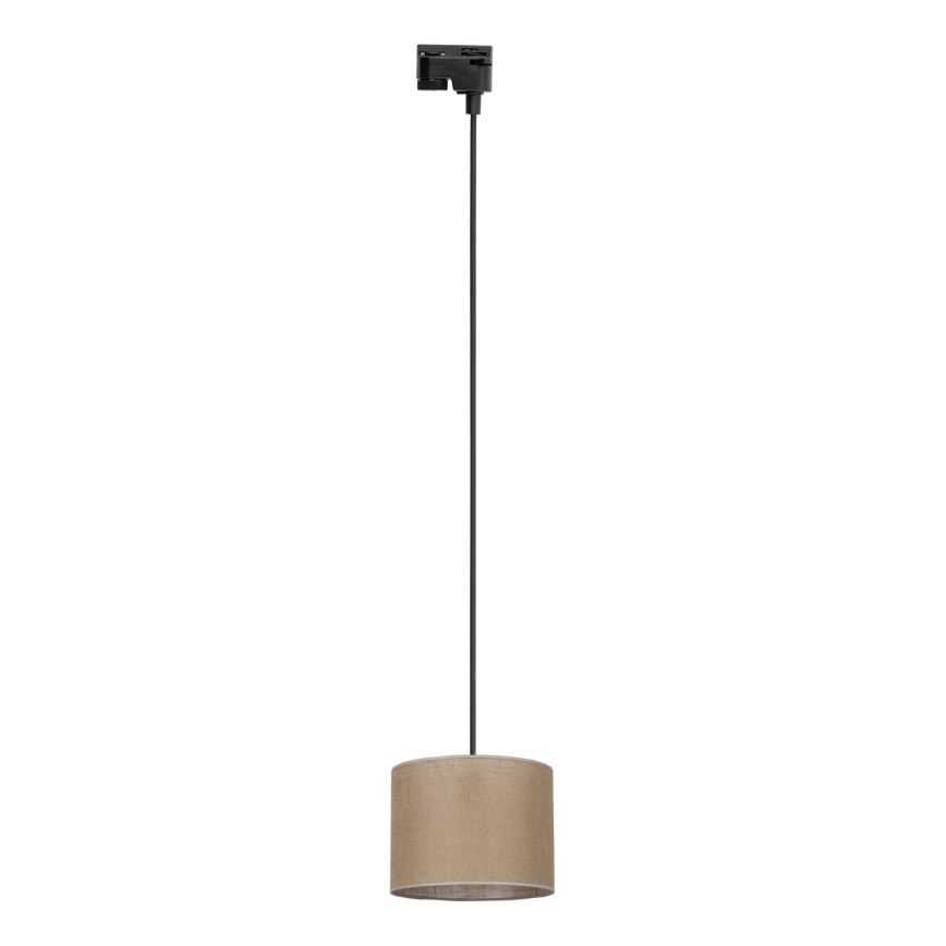 Hängeleuchte für 1-Phasen-Schienensystem TRACER 1xE27/15W/230V d 20 cm schwarz/braun