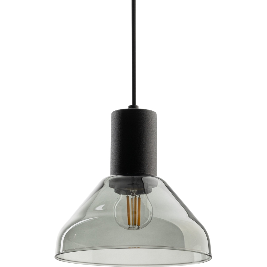 Hängeleuchte für 1-Phasen-Schienensystem NEO 1xE27/15W/230V schwarz/rauchig schwarz
