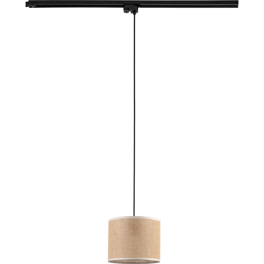 Hängeleuchte für 1-Phasen-Schienensystem TRACER 1xE27/15W/230V d 20 cm schwarz/braun