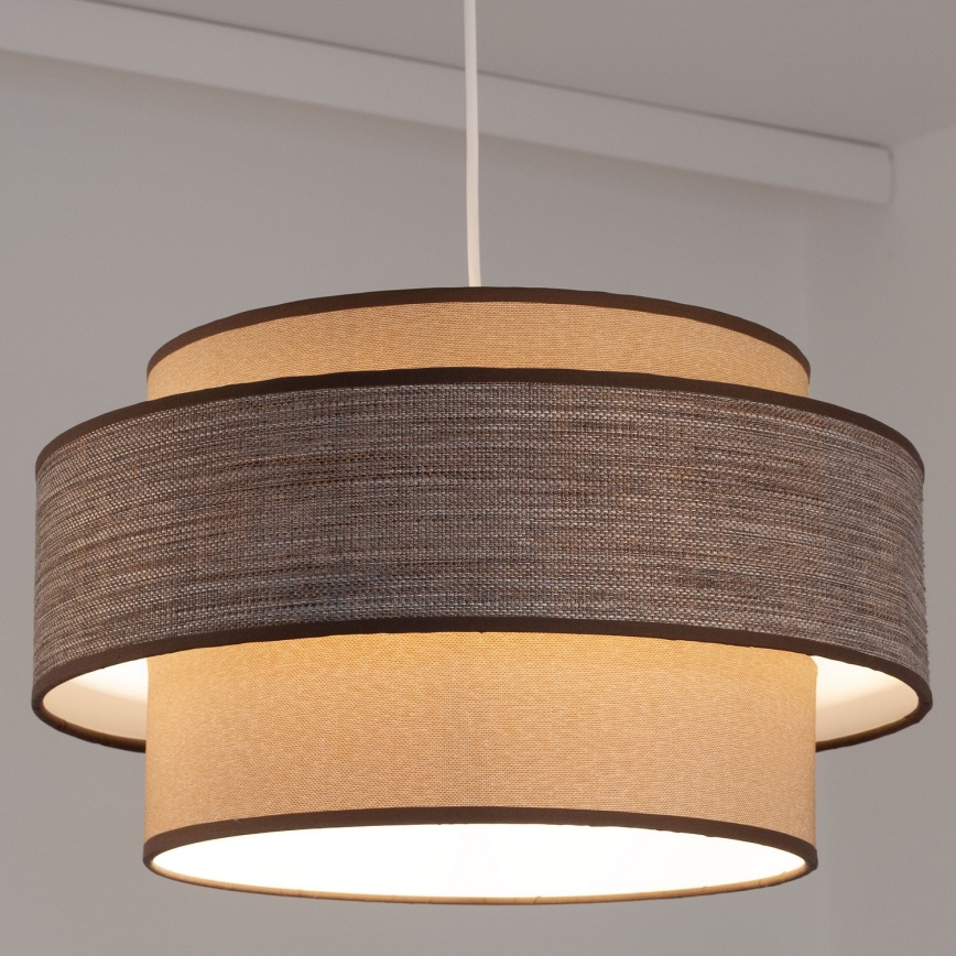 Hängeleuchte GRACE 1xE27/60W/230V beige/braun
