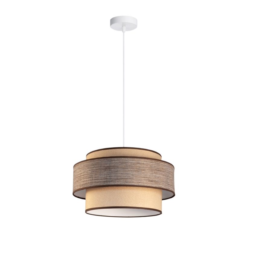 Hängeleuchte GRACE 1xE27/60W/230V beige/braun
