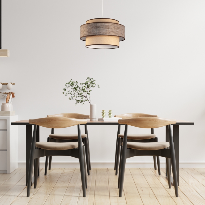 Hängeleuchte GRACE 1xE27/60W/230V beige/braun