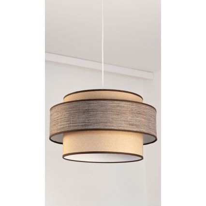 Hängeleuchte GRACE 1xE27/60W/230V beige/braun