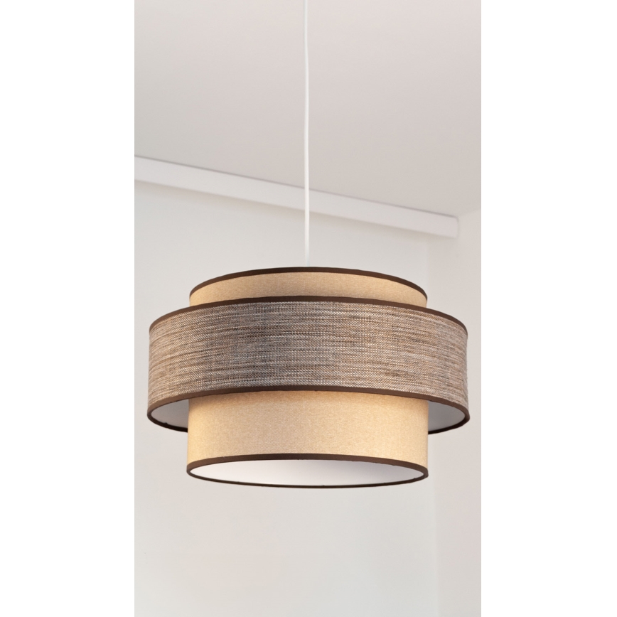 Hängeleuchte GRACE 1xE27/60W/230V beige/braun