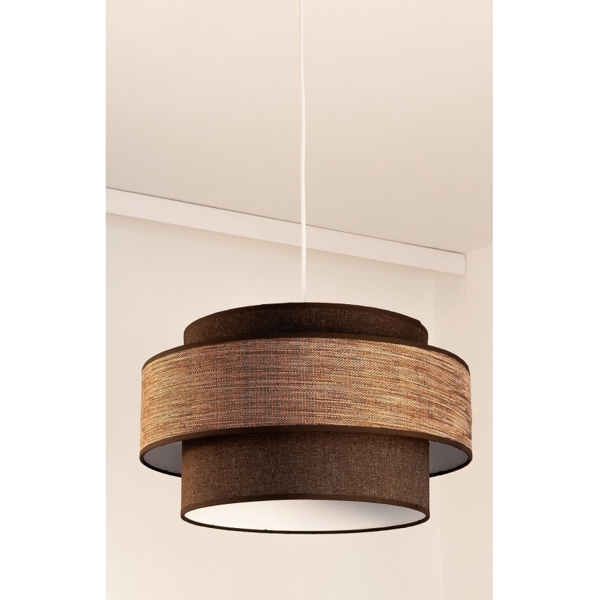 Hängeleuchte GRACE 1xE27/60W/230V braun/beige