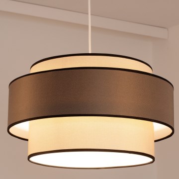 Hängeleuchte GRACE 1xE27/60W/230V cremefarben/braun