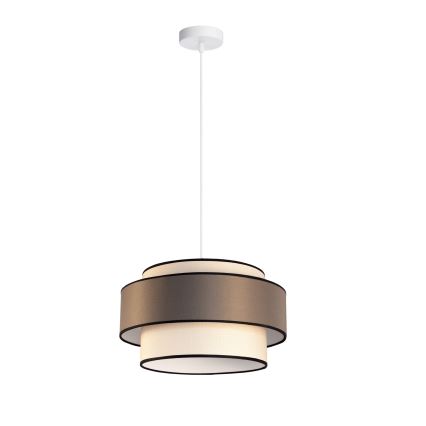 Hängeleuchte GRACE 1xE27/60W/230V cremefarben/braun