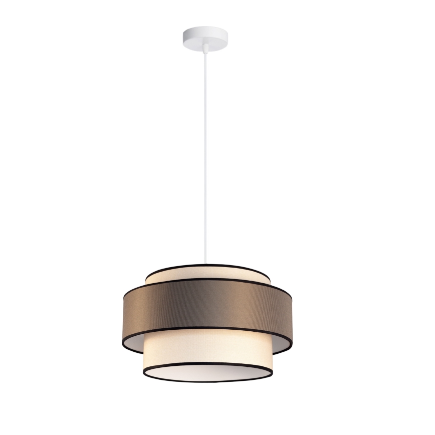 Hängeleuchte GRACE 1xE27/60W/230V cremefarben/braun