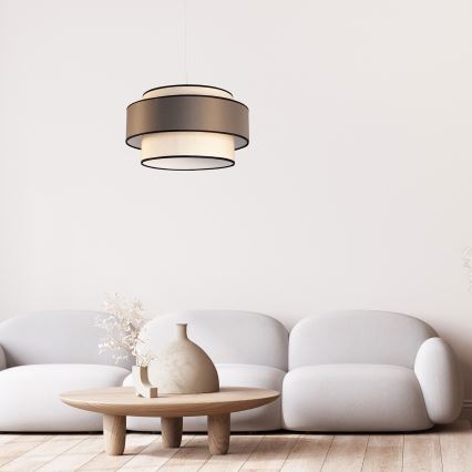 Hängeleuchte GRACE 1xE27/60W/230V cremefarben/braun