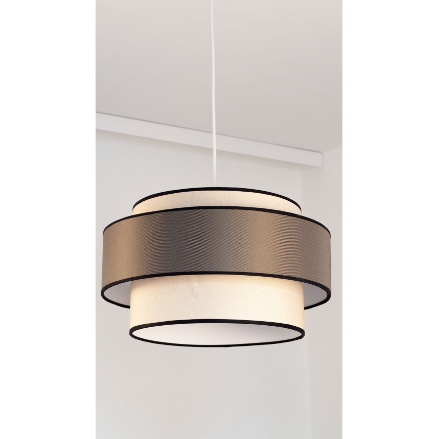 Hängeleuchte GRACE 1xE27/60W/230V cremefarben/braun