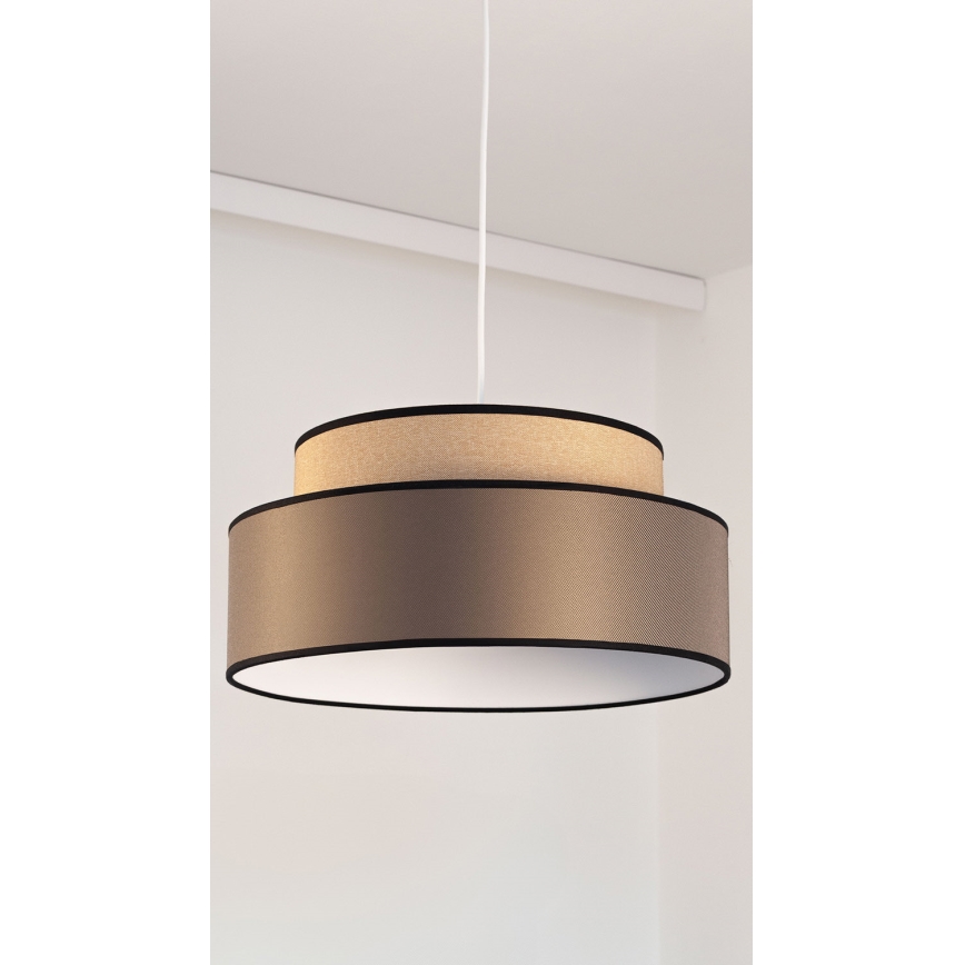 Hängeleuchte GRACE 1xE27/60W/230V d 40 cm beige/braun
