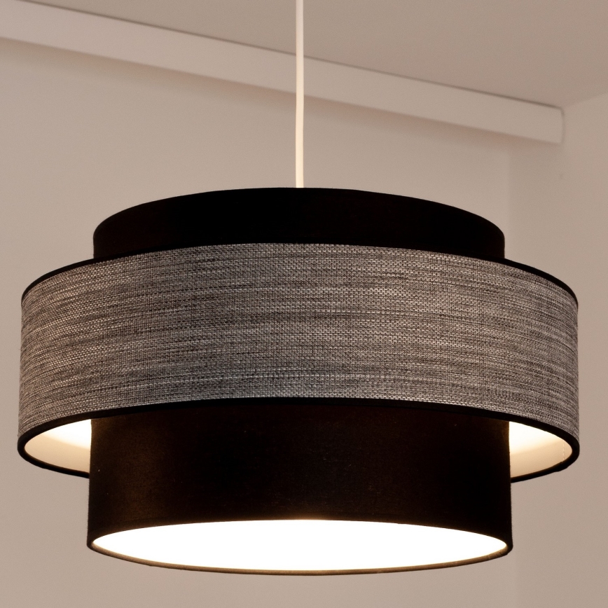 Hängeleuchte GRACE 1xE27/60W/230V schwarz/grau