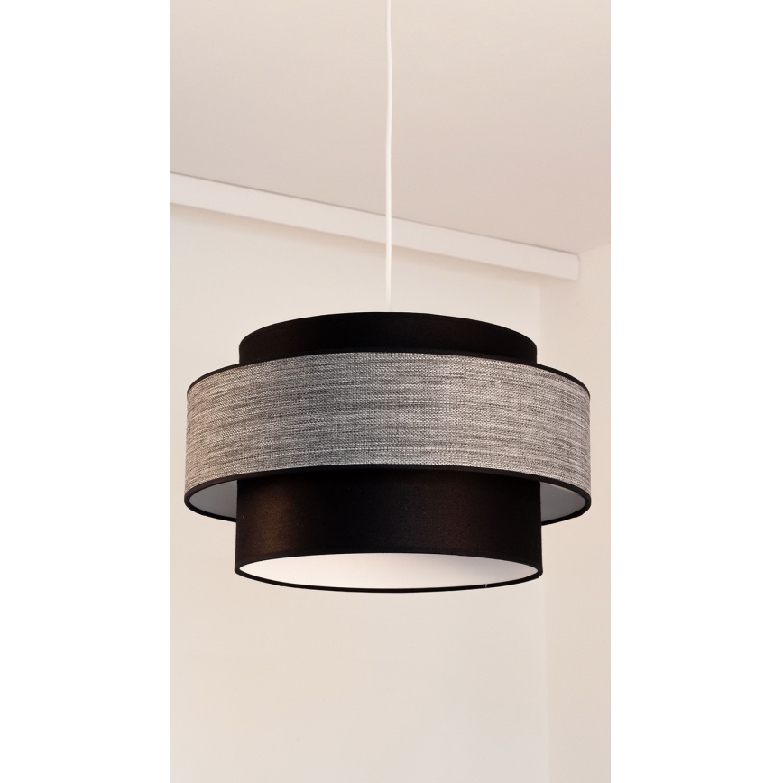 Hängeleuchte GRACE 1xE27/60W/230V schwarz/grau