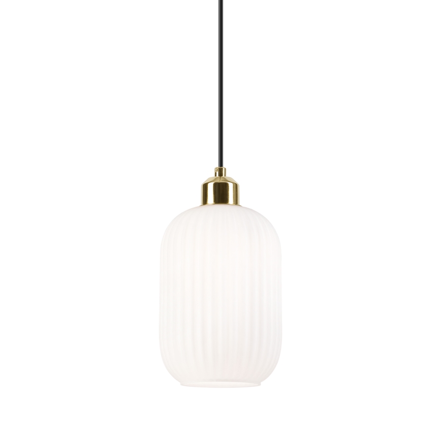 Hängeleuchte HARMA 1xE27/15W/230V d 14 cm weiß/golden