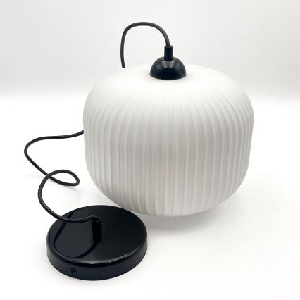 Hängeleuchte HARMA 1xE27/15W/230V d 20 cm weiß/schwarz