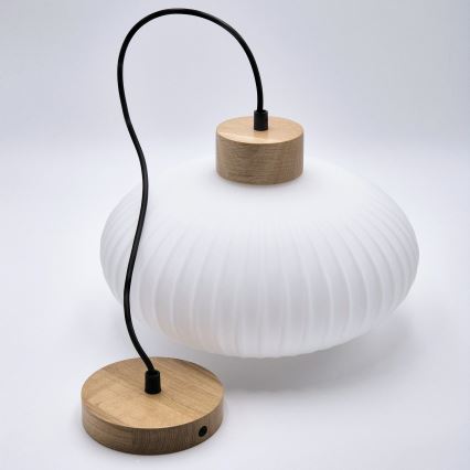 Hängeleuchte HARMONY 1xE27/15W/230V d 30 cm weiß/Eiche