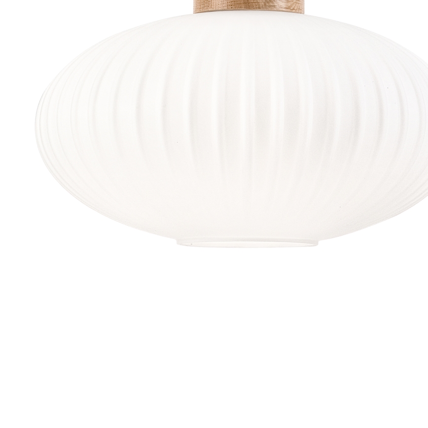 Hängeleuchte HARMONY 1xE27/15W/230V d 30 cm weiß/Eiche