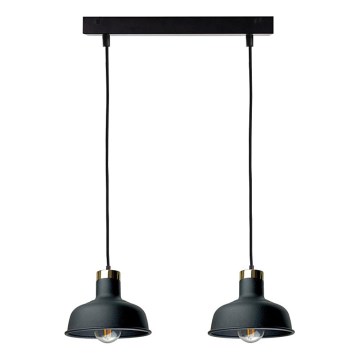 Hängeleuchte HEBE 2xE27/60W/230V schwarz