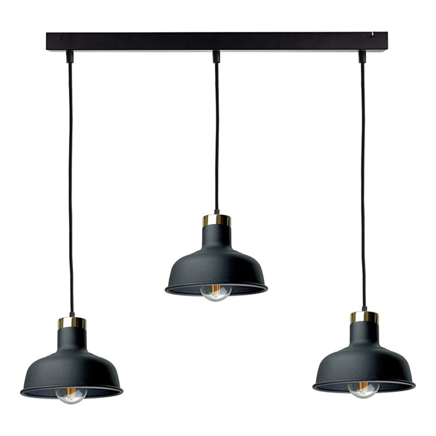 Hängeleuchte HEBE 3xE27/60W/230V schwarz