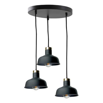Hängeleuchte HEBE 3xE27/60W/230V schwarz