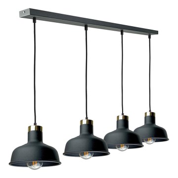 Hängeleuchte HEBE 4xE27/60W/230V schwarz