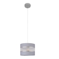 Hängeleuchte HELEN 1xE27/15W/230V Durchschn. 20 cm grau/silber