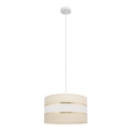 Hängeleuchte HELEN 1xE27/15W/230V Durchschn. 35 cm Cremefarbe/gold