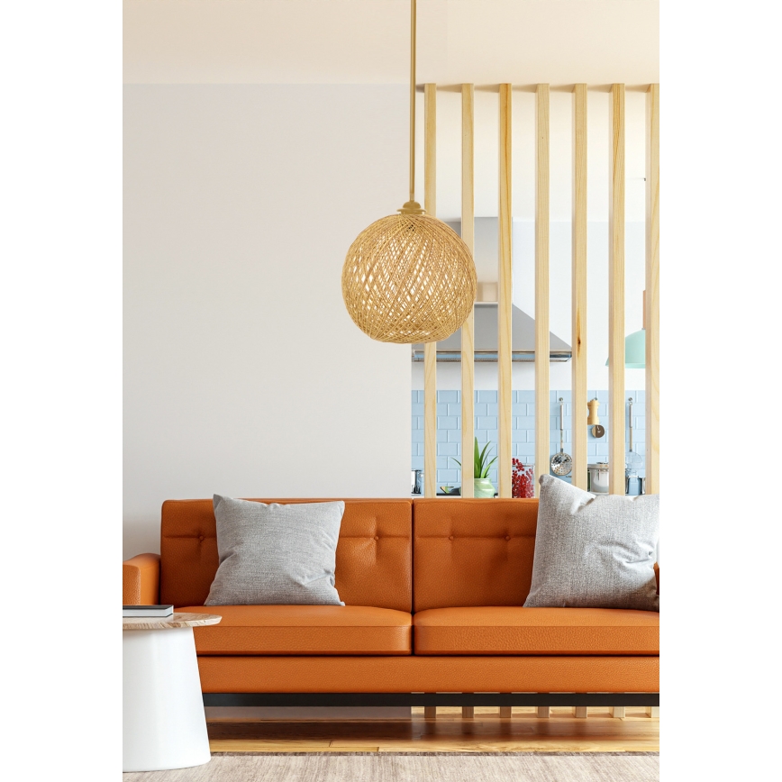 Hängeleuchte JUTE 1xE27/60W/230V beige