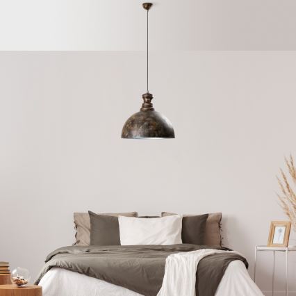 Hängeleuchte KURE 1xE27/40W/230V d 40 cm grau